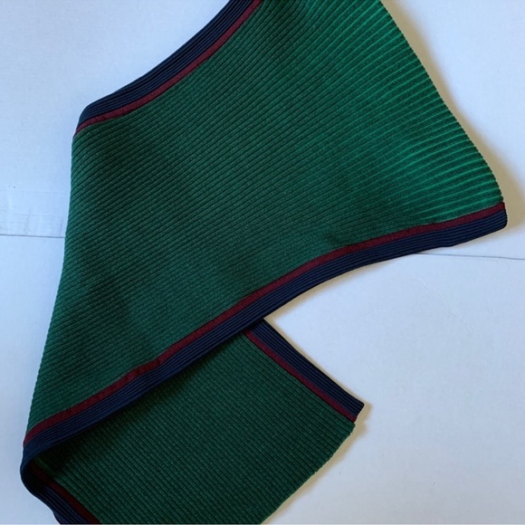 Scotch and Soda Green Ribbed Varsity Stripe MIDI Skirt Small - Picture 3 of 12